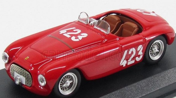 FERRARI 166mm Barchetta Spider Ch.0034 N423 Winner Giro Di Sicilia (1952) Marzotto - Marini, Red ART345 Модель 1:43