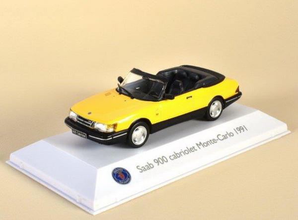 SAAB 900 Cabriolet Monte-Carlo 1991 Yellow 3898004 Модель 1:43