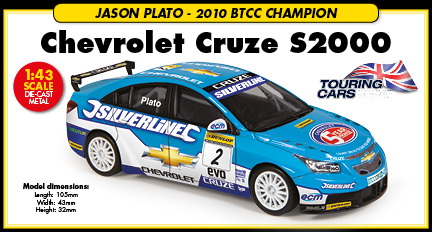Chevrolet Cruze S2000 №2 Champion BTCC (Jason Plato) - blue/white