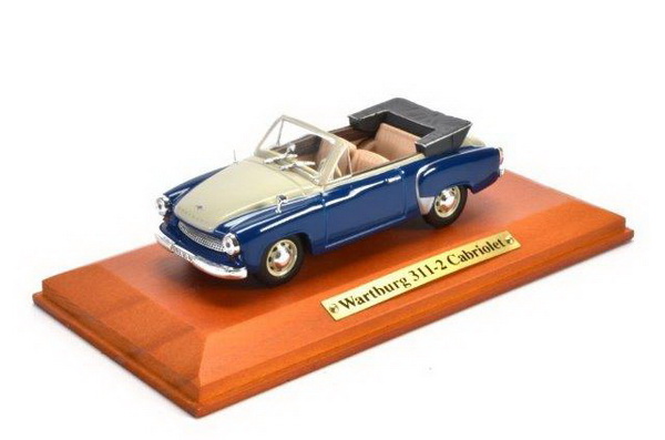 wartburg 311-2 cabriolet 1958 blue/beige 7130102 Модель 1:43