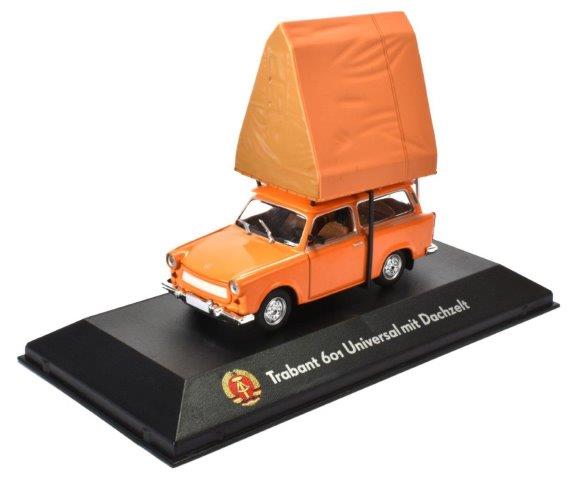 trabant 601 universal с палаткой 1980 orange 7230040 Модель 1:43