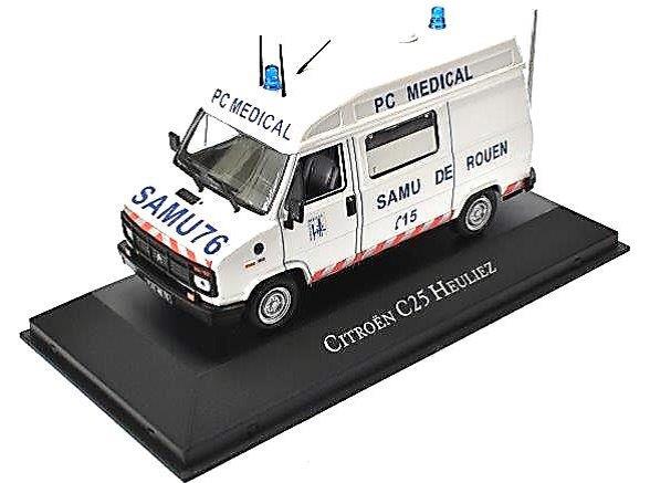 citroen c25 heuliez «samu 76 pc medical ambulance» (скорая медицинская помощь) 7495013 Модель 1:43