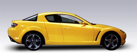 Модель 1:43 Mazda RX-8 RHD - lighting yellow