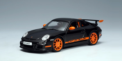 Модель 1:43 Porsche 911 GT3 RS (997) -black/orange stripes