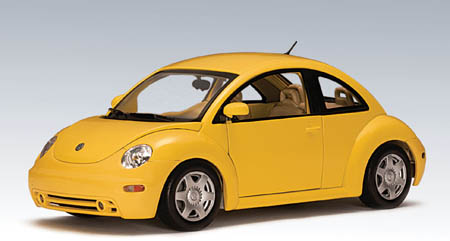 volkswagen new beetle - yellow 59733 Модель 1:43
