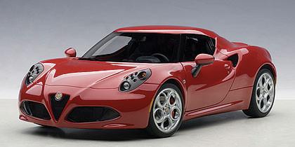 Модель 1:18 Alfa Romeo 4C - alfa red (COMPOSITE MODEL/3 OPENINGS)