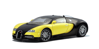Модель 1:18 Bugatti EB 16.4 Veyron ShowCar - black/yellow