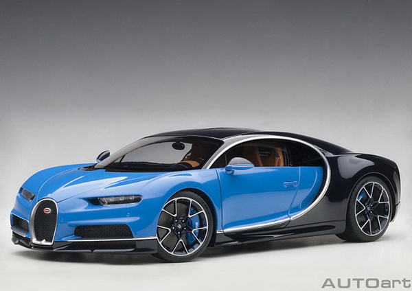 bugatti chiron - 2-tones blue 70993 Модель 1:18