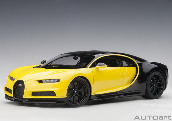 Модель 1:18 Bugatti Chiron - yellow/black