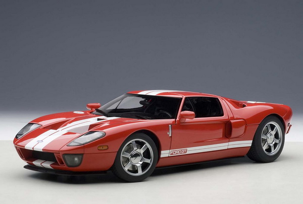 ford gt (red/with white stripe) 73021 Модель 1:18