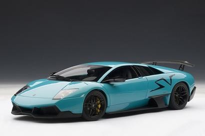 Модель 1:18 Lamborghini Murcielago LP 670-4 SV - turquoise Blue