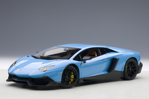 Модель 1:18 Lamborghini Aventador LP 720-4 50th Anniversary Edition - blue cepheus/blue