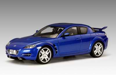 Модель 1:18 Mazda RX-8 blue LE (1/3000) X-Men 2 Movie , Japanese Market exclusive