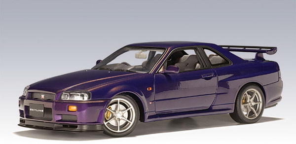 Модель 1:18 Nissan Skyline R34 GTR 1999 Purple