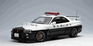 nissan skyline gtr r34 police car saitama kenkei 77351 Модель 1:18