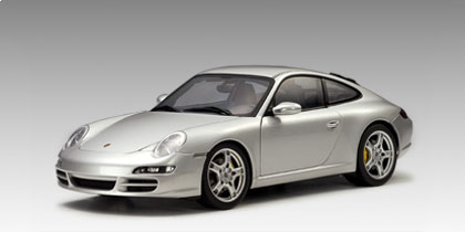 porsche 911 (997) carrera s - silver 78023 Модель 1:18