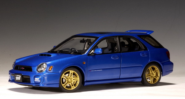 Модель 1:18 Subaru Impreza WRX Wagon STI 2001 Blue