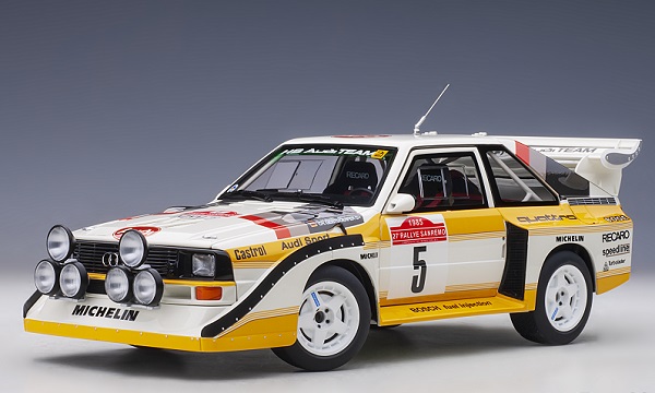 Модель 1:18 Audi Quattro S1 #5 Rally San Remo 1985 winner W. Röhrl/C. Geistdörfer