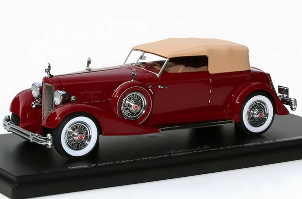 Модель 1:43 Packard Twelve Convertible Victoria by Dietrich - red