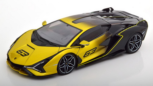 Модель 1:18 Lamborghini Sian FKP37 - yellow/black