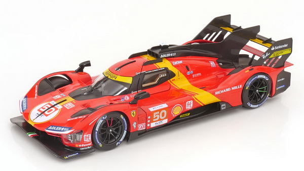 Ferrari 499 P Pole Position, 24h Le Mans 2023 Fuoco/Molina/Nielsen 16301-50 Модель 1:18