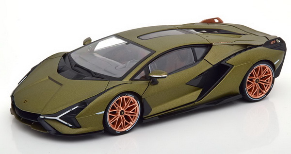 Модель 1:18 Lamborghini Sian FKP 37 - matt-olive