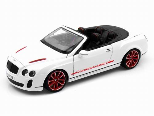 Модель 1:18 Bentley Continenal Supersports Cabrio ISR - white/red