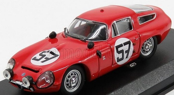 ALFA ROMEO Tz1 Coupe N 57 13th 24h Le Mans 1964 Bussinello - Deserti, Red BEST9132/2 Модель 1:43