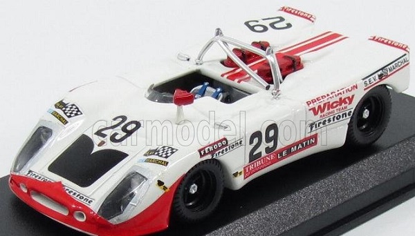 PORSCHE 908/2 Flunder Team Wicky Racing N 29 24h Le Mans 1971 A.wicky - M.c.olivar, White Red BEST9581 Модель 1:43