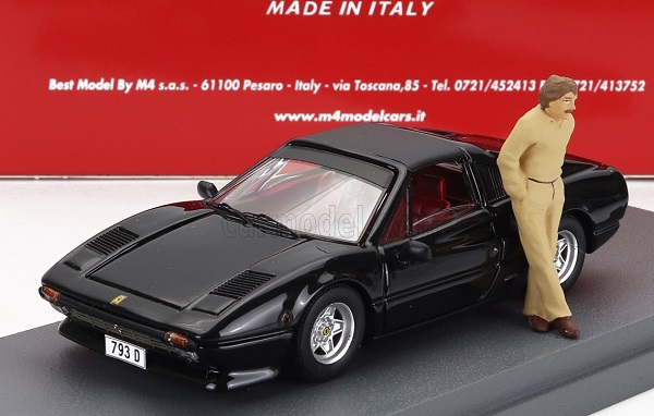 FERRARI 308 Gts (1982) - Personal Car Keke Rosberg With Figure, Black BEST9843/P Модель 1:43