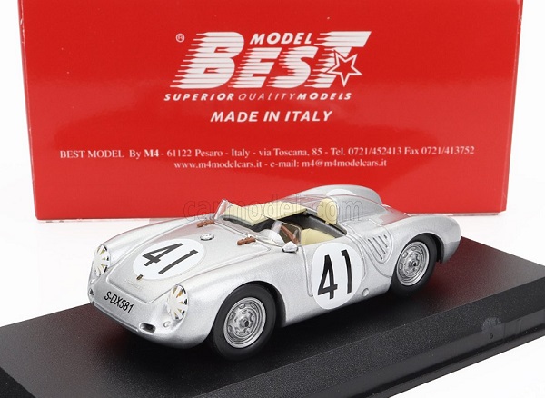 Модель 1:43 Porsche 550rs Spider Team Porsche K.G. N41 12h Sebring (1958) Harry Schell - Wolfang Seidel, Silver