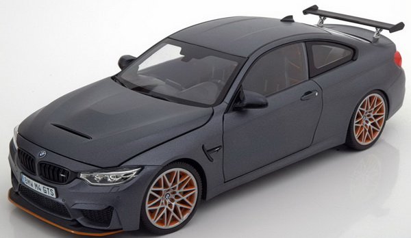Модель 1:18 BMW M4 (F82) GTS - matt grey/orange