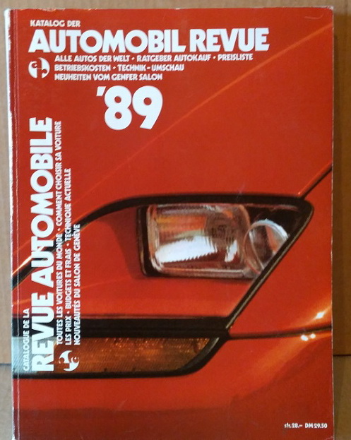 Каталог automobil revue 1989 B-2072 Модель 1:1