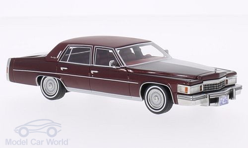 Модель 1:43 Cadillac Fleetwood Brougham - 2-tones dark red (L.E.for ModelCarWorld)