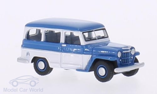 Модель 1:87 Jeep Willys Station Wagon 1954 - blue/white