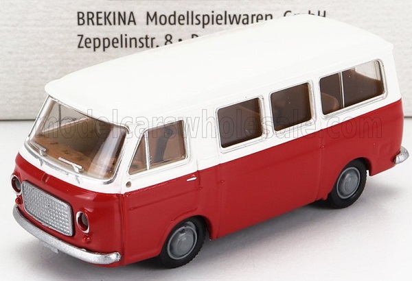 fiat 238 minibus 1966, red white BRE34416 Модель 1:87