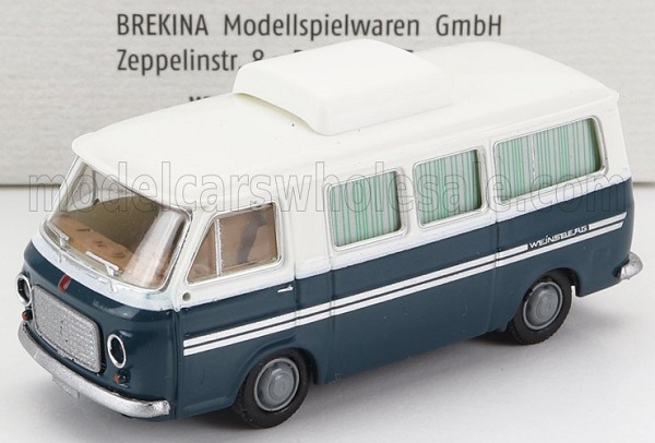 fiat 238 minibus camper 1966, green white BRE34417 Модель 1:87