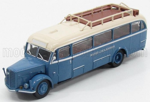 Модель 1:87 SAURER Bt4500 Autobus Wiener Lokalbahnen 1954, Light Blue Ivory