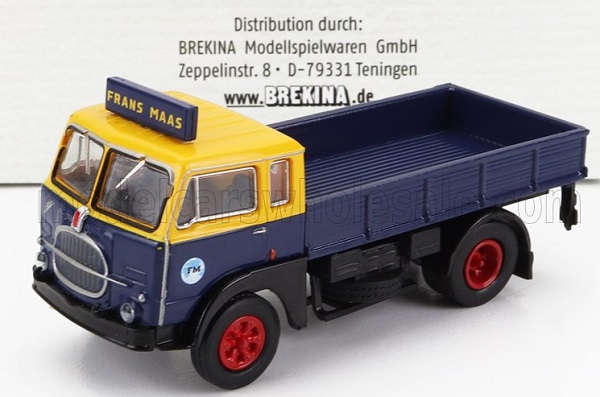 fiat 642 truck pianale frans maas 1962, blue yellow BRE58604 Модель 1:87