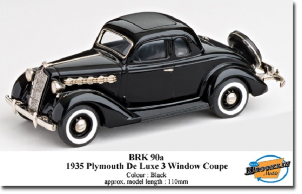 plymouth coupe (5-window) - black BRK090A Модель 1:43