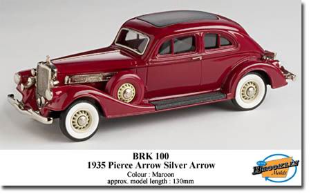 pierce-arrow silver arrow coupe - maroon BRK100 Модель 1:43