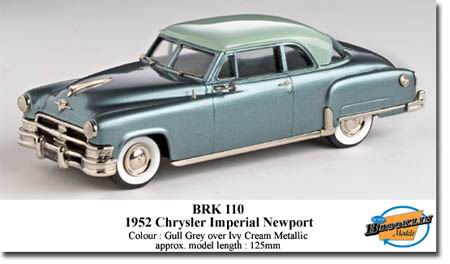 chrysler imperial newport - gulf grey/ivy cream met BRK110 Модель 1:43