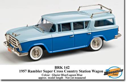 rambler super cross country station wagon - 2-tones blue BRK142 Модель 1:43