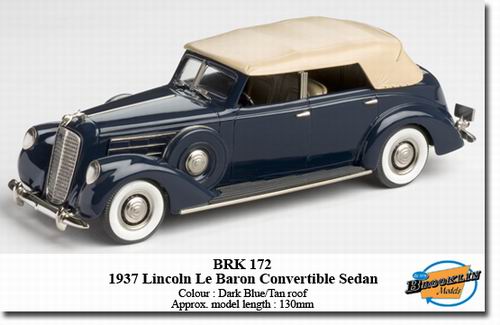 Модель 1:43 Lincoln LeBaron Convertible Sedan - dark blue/tan roof