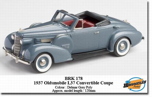 oldsmobile l-37 convertible coupe - delmar gray poly BRK178 Модель 1:43
