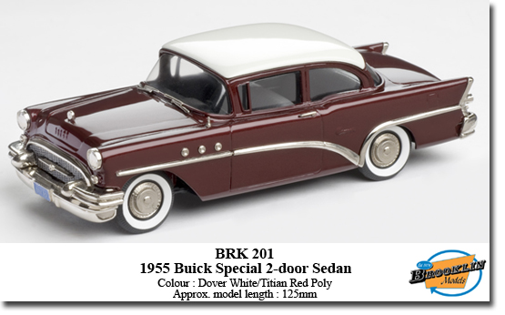 buick special 2-door sedan - titian red/white BRK201 Модель 1:43