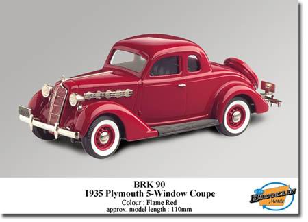 plymouth coupe (5-window) - flame red BRK90 Модель 1:43