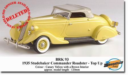studebaker commander roadster - top up BRK93 Модель 1:43