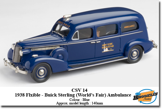 Модель 1:43 Flxible-Buick Sterling Ambulance - World`s Fair Blue