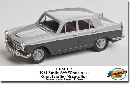 Модель 1:43 Austin A99 Westminster - Farina Grey/Grampian Grey